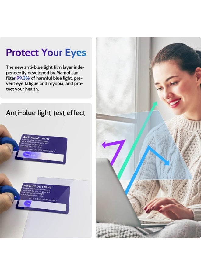 1Pack Blue Light Macbook Screen Protector Touch Screen Compatible with MacBook Pro 13 inch 2016-2022 M1 M2 and Macbook Air 13 inch 2018-2021 M1, Anti-Glare Anti Scratch Bubble Free for Eyes Protection Blue Light Blocking - Image 2